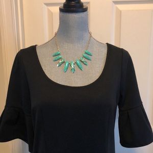 Sugar fix faux turquoise and gold tone necklace